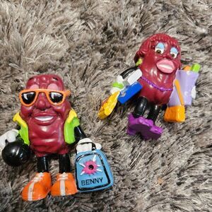 Vintage California Raisins Toys Bowling Man Girl